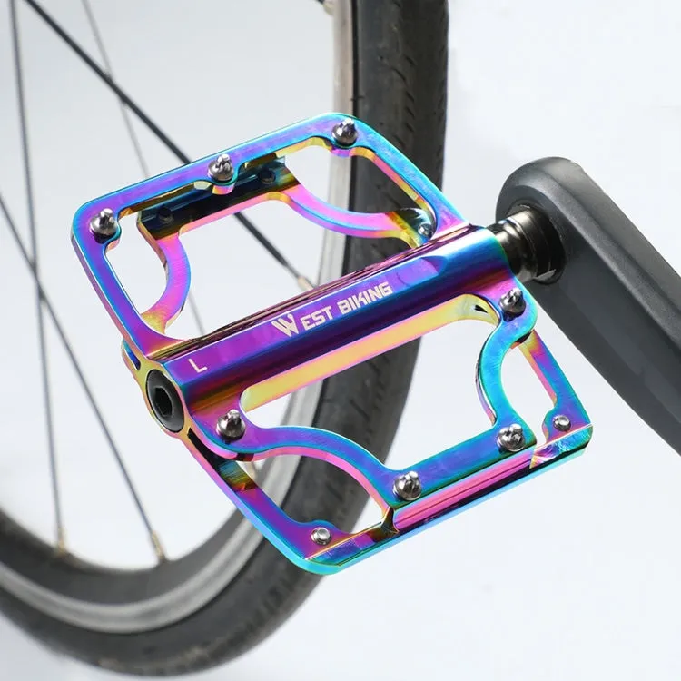 1 Pair WEST BIKING YP0802081 Mountain Road Bike Colorful Pedals(Colorful)