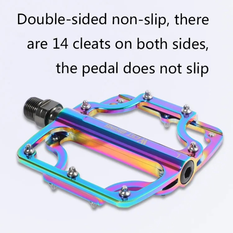 1 Pair WEST BIKING YP0802081 Mountain Road Bike Colorful Pedals(Colorful)