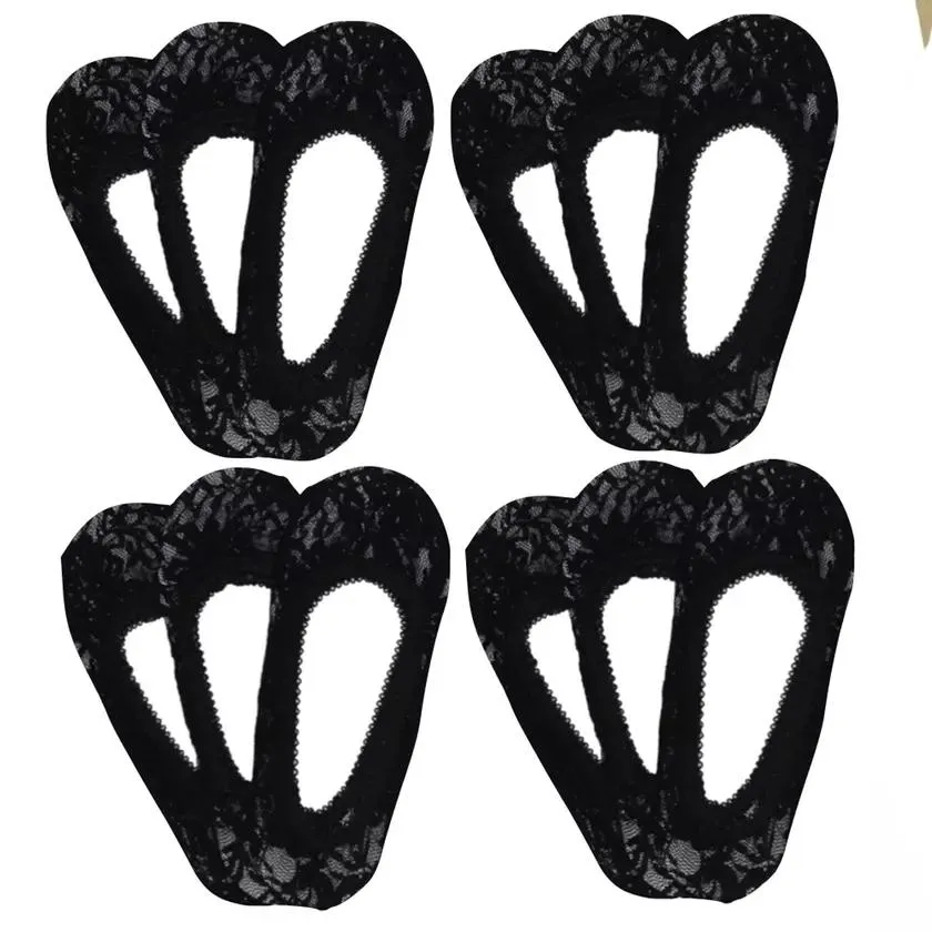 12-Pairs: All Floral Lace Invisible Liner Socks