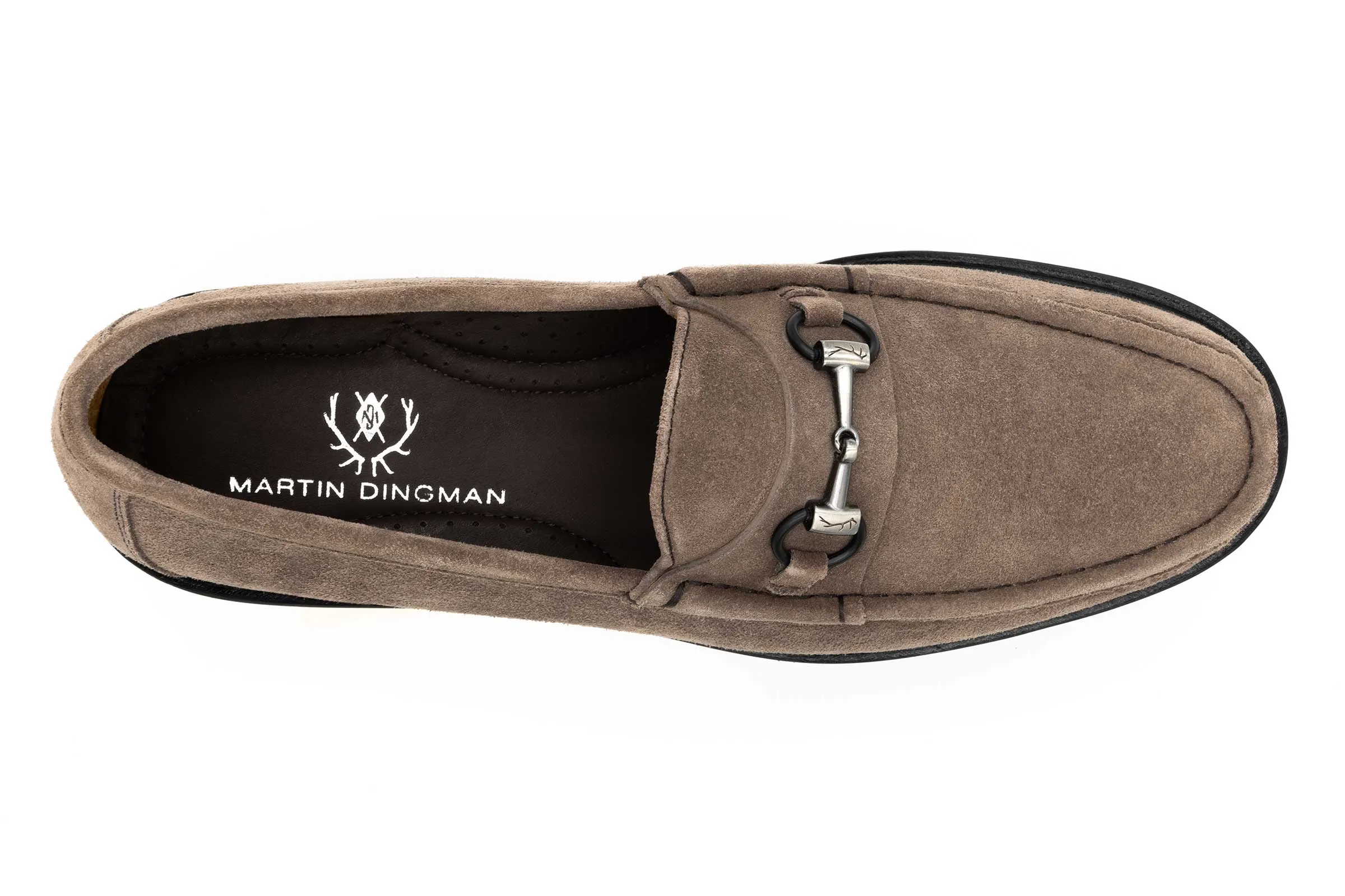 Addison Lug Water Repellent Suede Loafers - Smoke