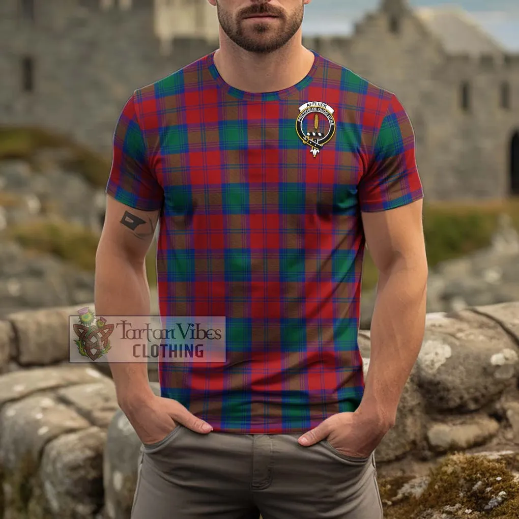 Affleck Tartan Cotton T-Shirt with Family Crest