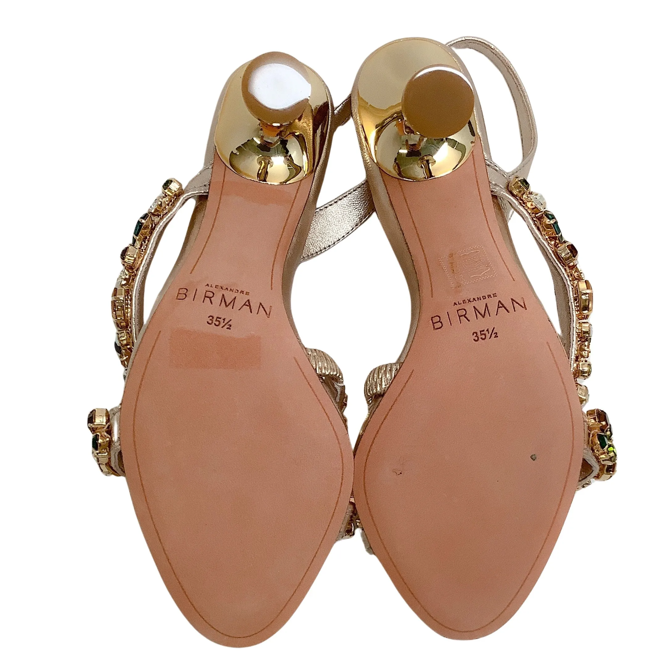 Alexandre Birman Gold Multi Crystal Betina 85 Sandals