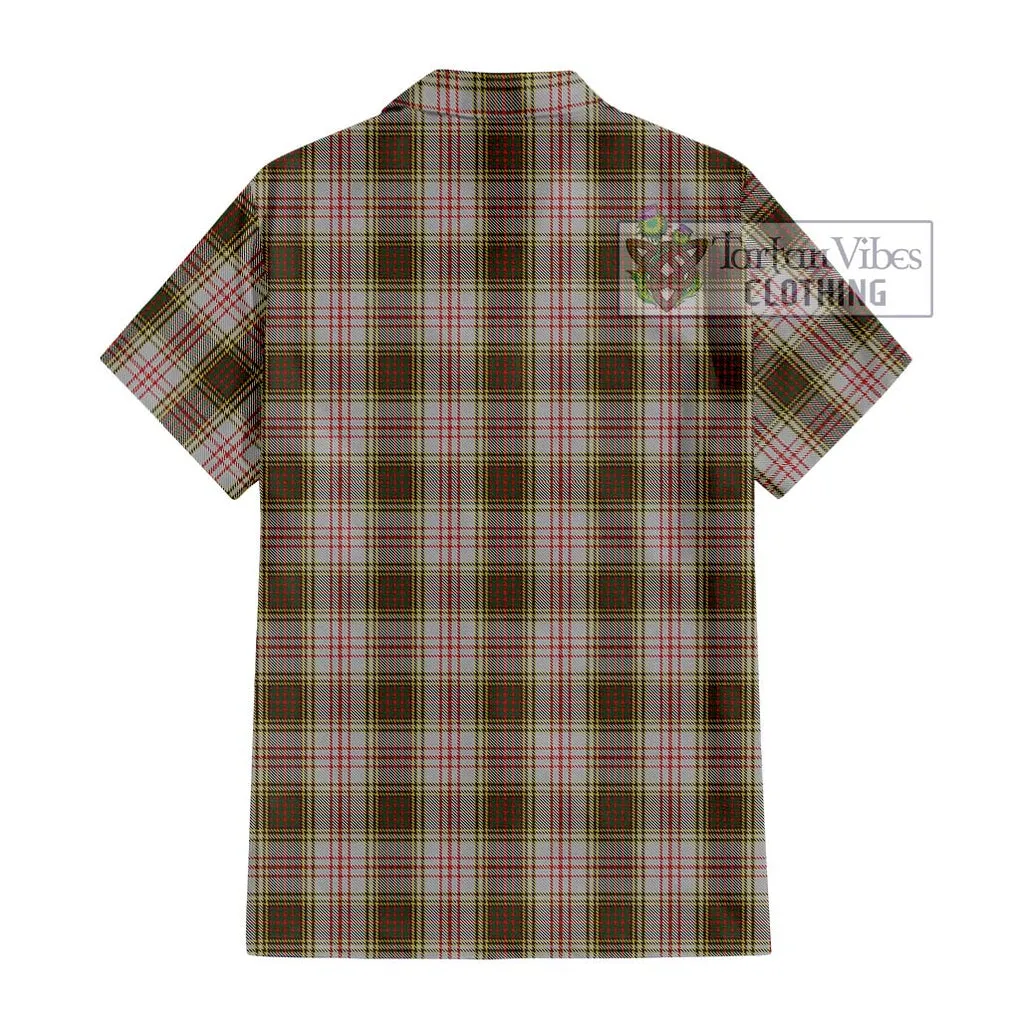 Anderson Dress Tartan Short Sleeve Button Shirt with Family Crest DNA In Me Style