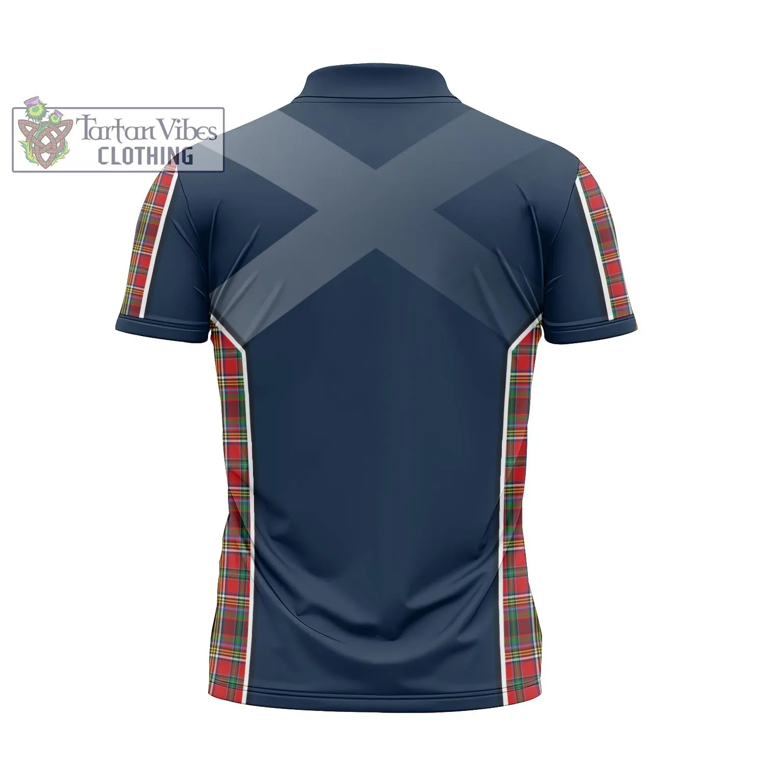 Anderson of Arbrake Tartan Zipper Polo Shirt with Family Crest and Scottish Thistle Vibes Sport Style