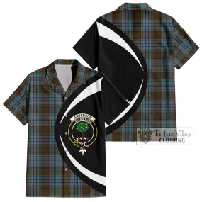 Anderson Tartan Short Sleeve Button Up with Family Crest Circle Style