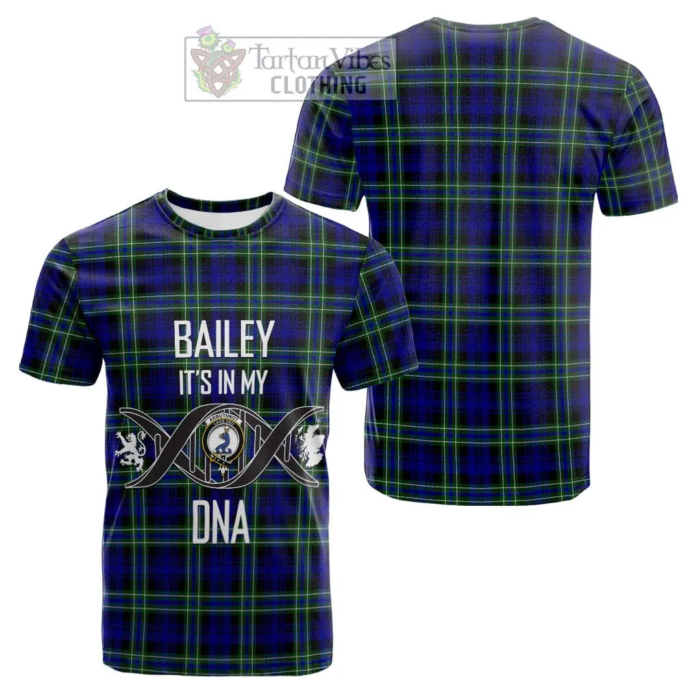 Arbuthnot Modern Tartan Cotton T-shirt with Family Crest DNA In Me Style