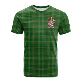 Armory Irish Clan Tartan Cotton T-shirt with Coat of Arms