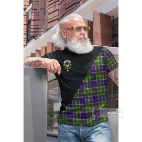 Arnott Tartan Cotton T-shirt with Family Crest and Military Logo Style