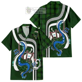 Arthur Highland Tartan Short Sleeve Button Shirt with Epic Bagpipe Style