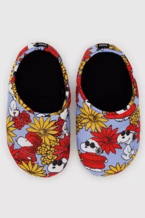 Baggu Floral Snoopy Puffy Slippers