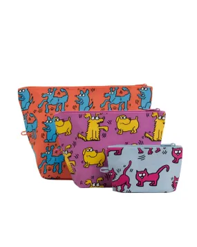 Baggu Keith Haring Pets Go Pouch Set