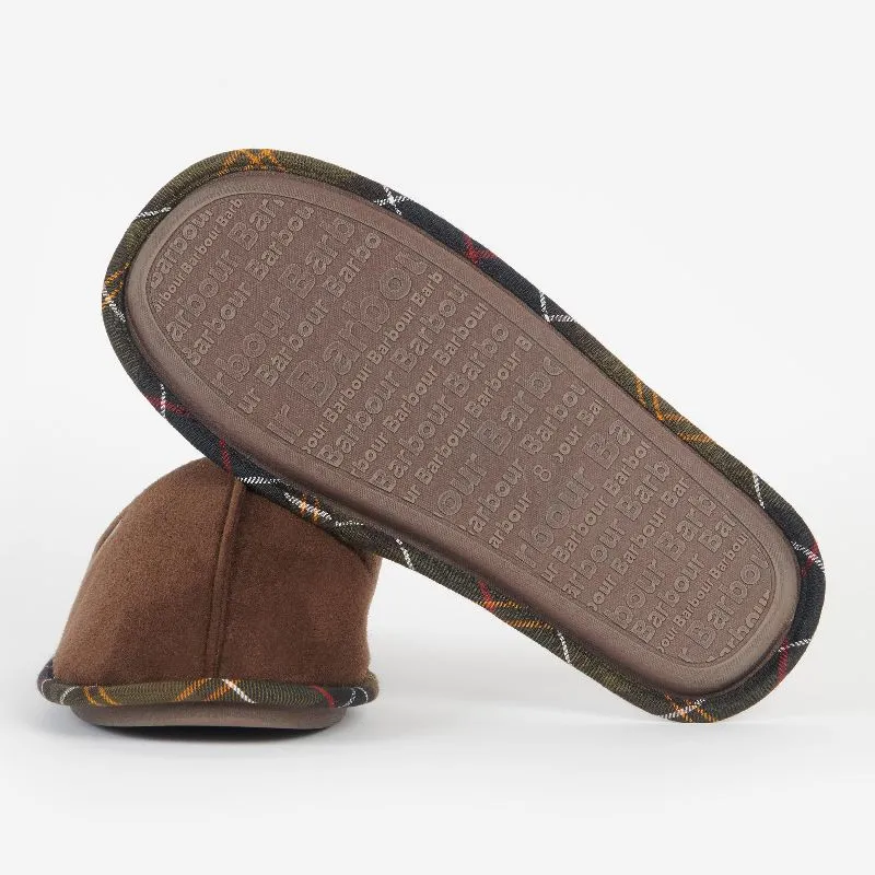 Barbour Foley Mens Suede Slipper - Brown