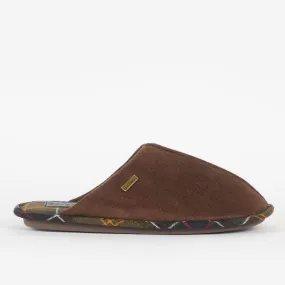 Barbour Foley Mens Suede Slipper - Brown