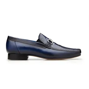 Belvedere Bruno in Navy Genuine Ostrich Leg and Italian Calf Loafers