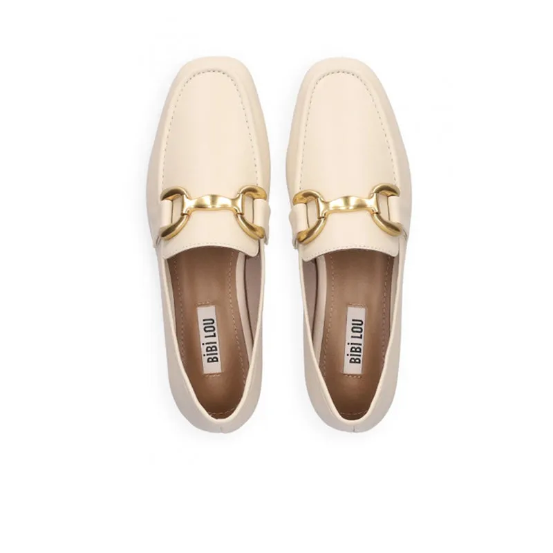 Bibi Lou Zagreb Off White Leather Loafers