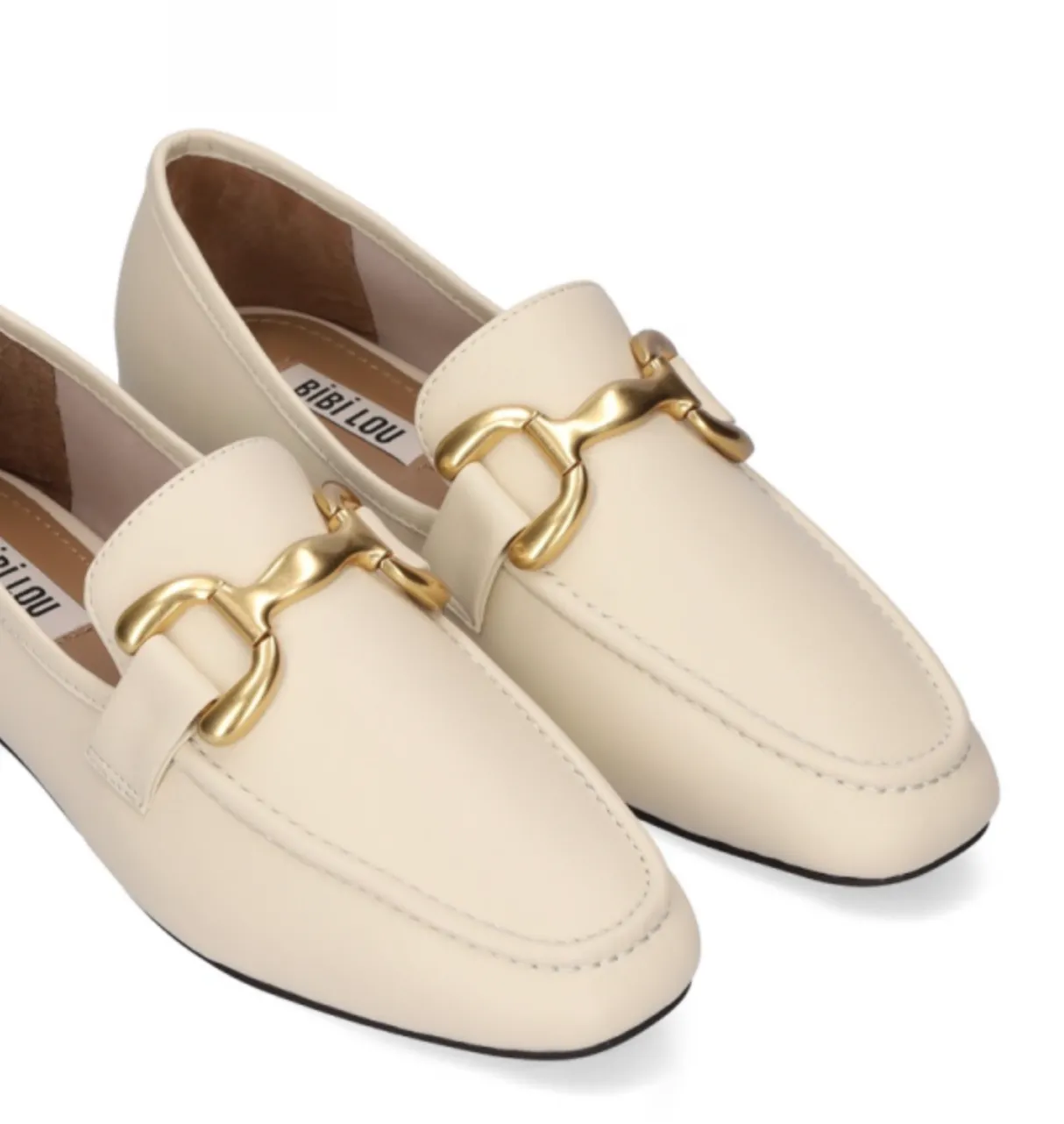 Bibi Lou Zagreb Off White Leather Loafers