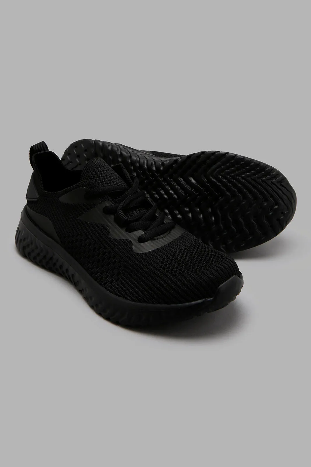 Black Knitted Sneaker