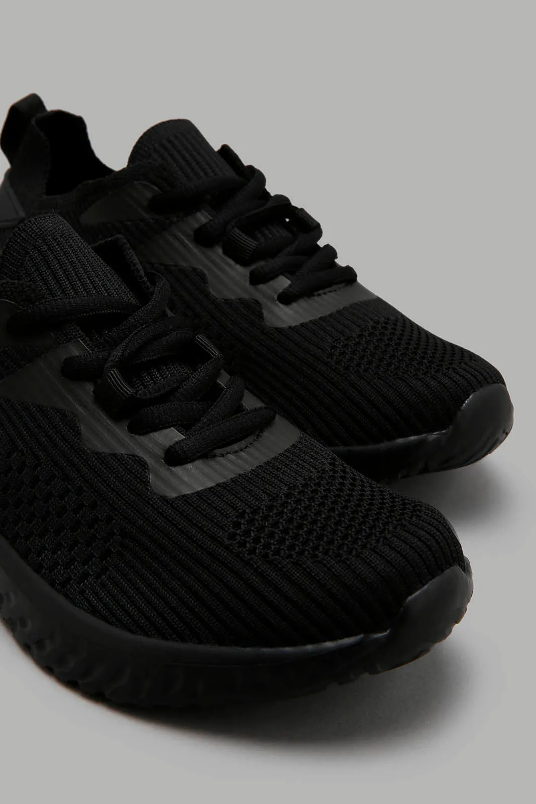 Black Knitted Sneaker