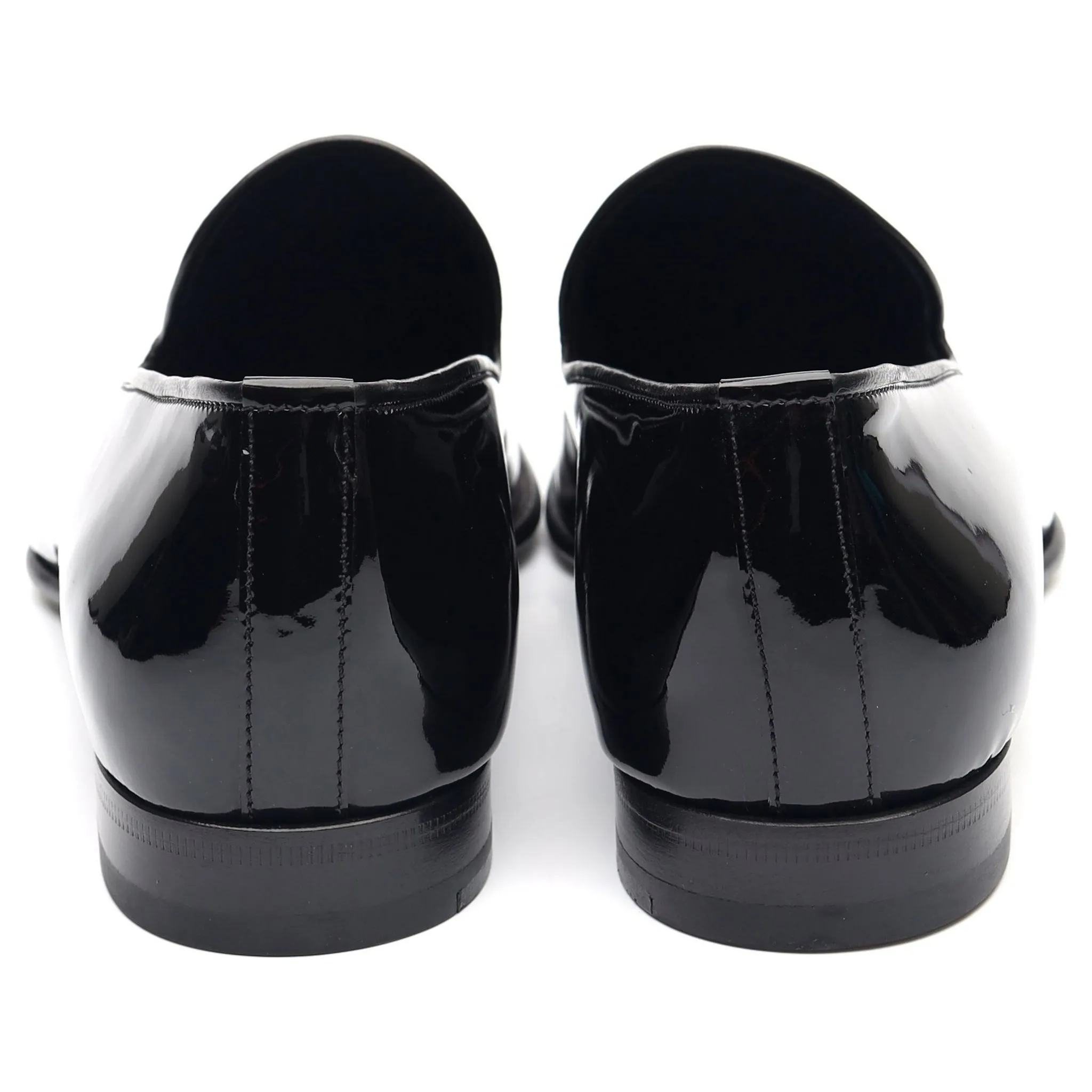 Black Patent Leather Evening Loafers UK 7.5