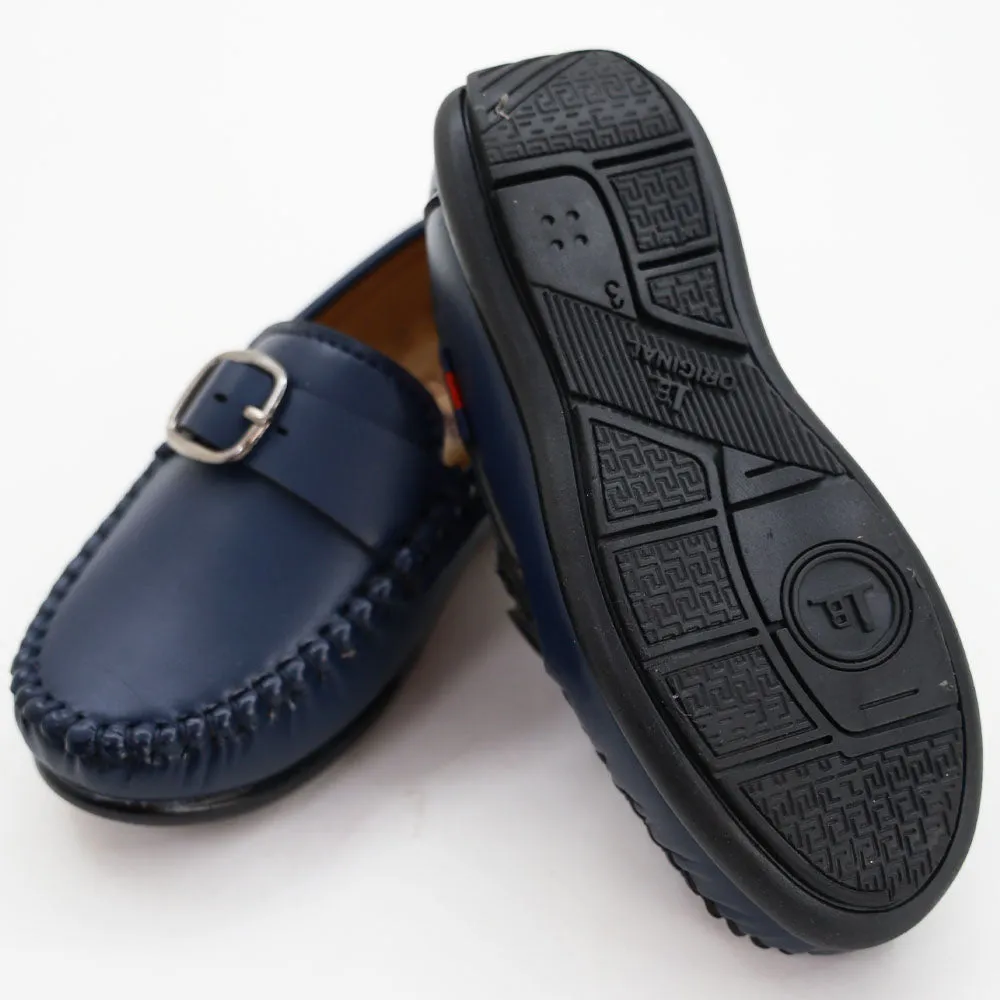 Blue & Black Slip On Loafers