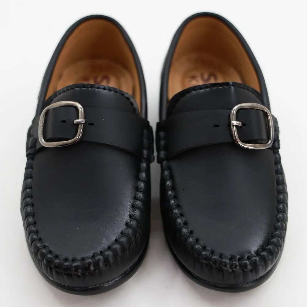 Blue & Black Slip On Loafers