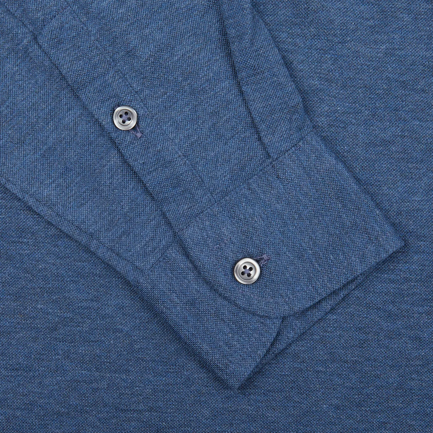 Blue Cotton Jersey Popover Shirt