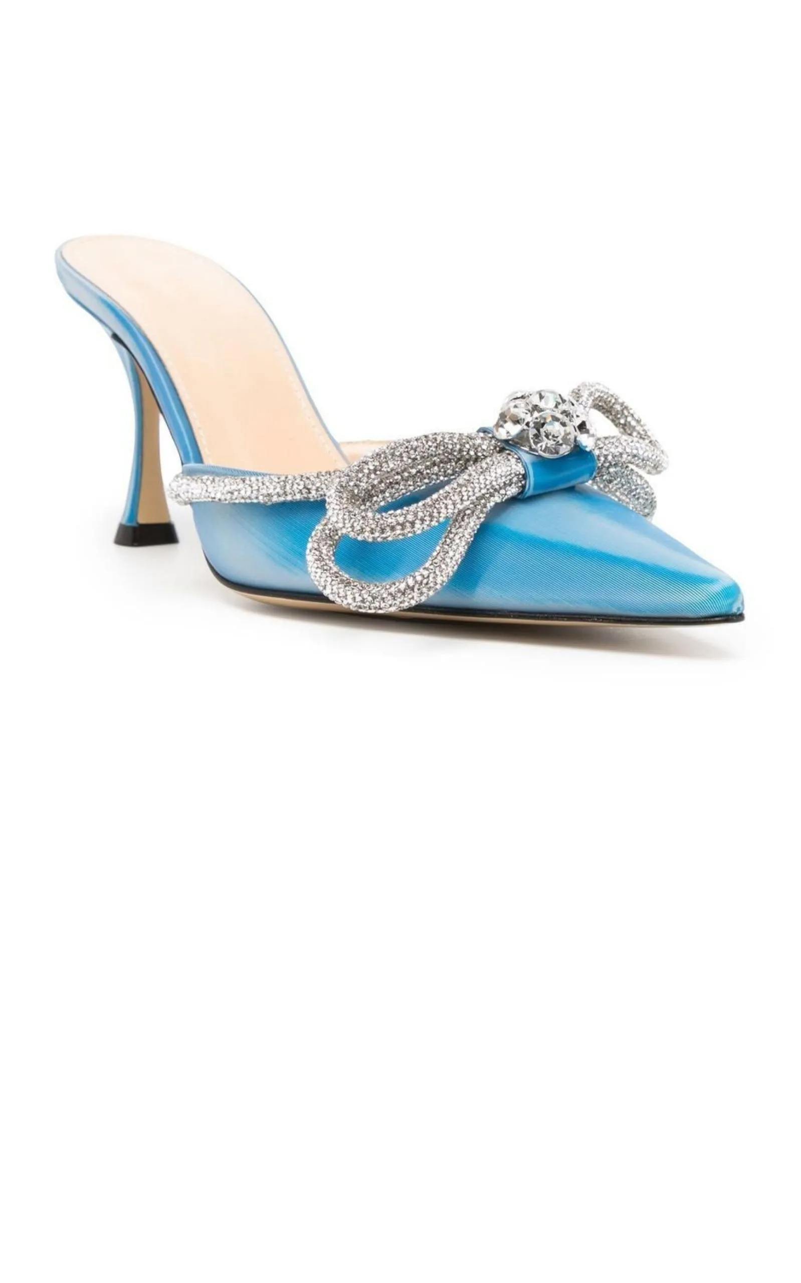 Blue Double Bow Mules