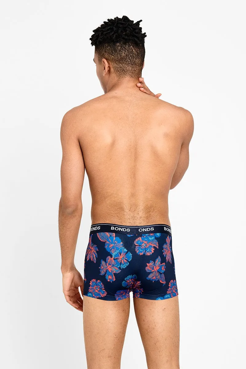 Bonds Guyfront Microfibre Trunks Mens Underwear New Floral Dm3