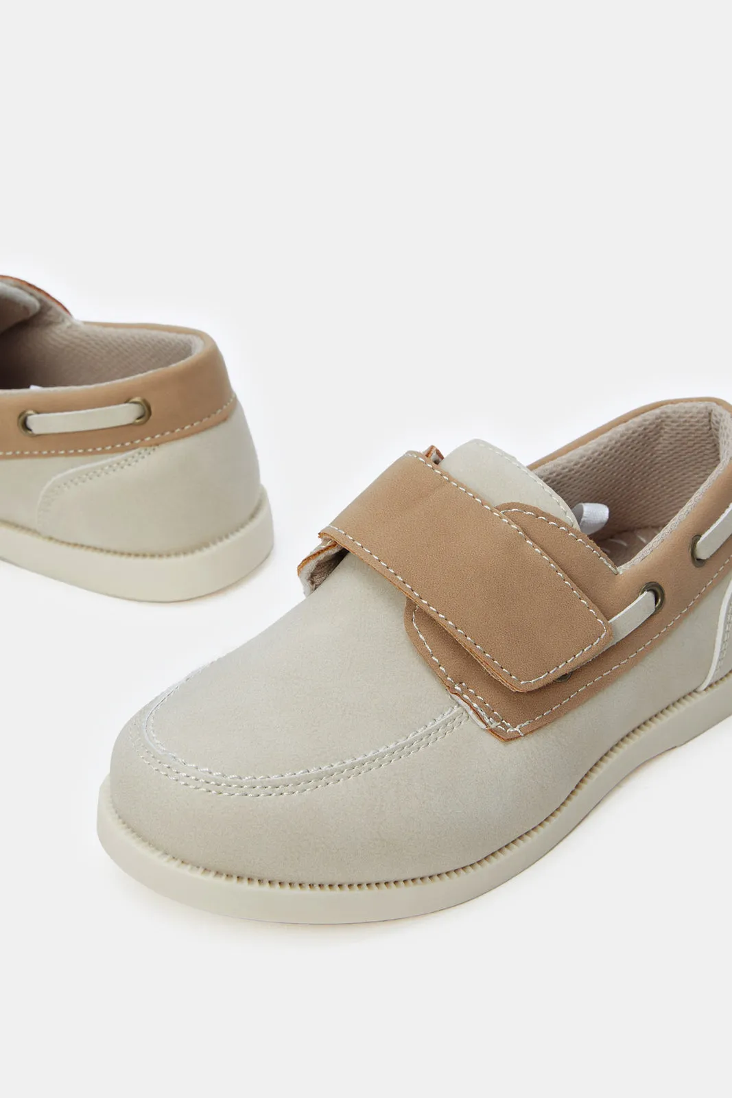 Boys Beige Loafers