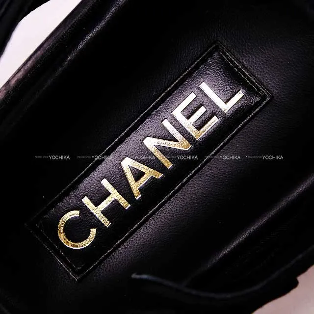 CHANEL sandals Shoes Ladies Sports sandals Matelasse Ribbon COCO mark Noir (Black) #36 G39820[BRAND NEW][Authentic]