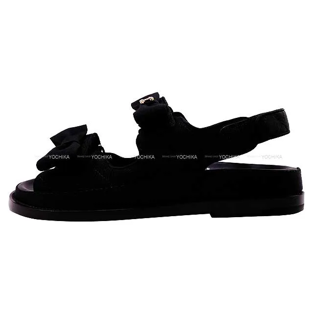 CHANEL sandals Shoes Ladies Sports sandals Matelasse Ribbon COCO mark Noir (Black) #36 G39820[BRAND NEW][Authentic]