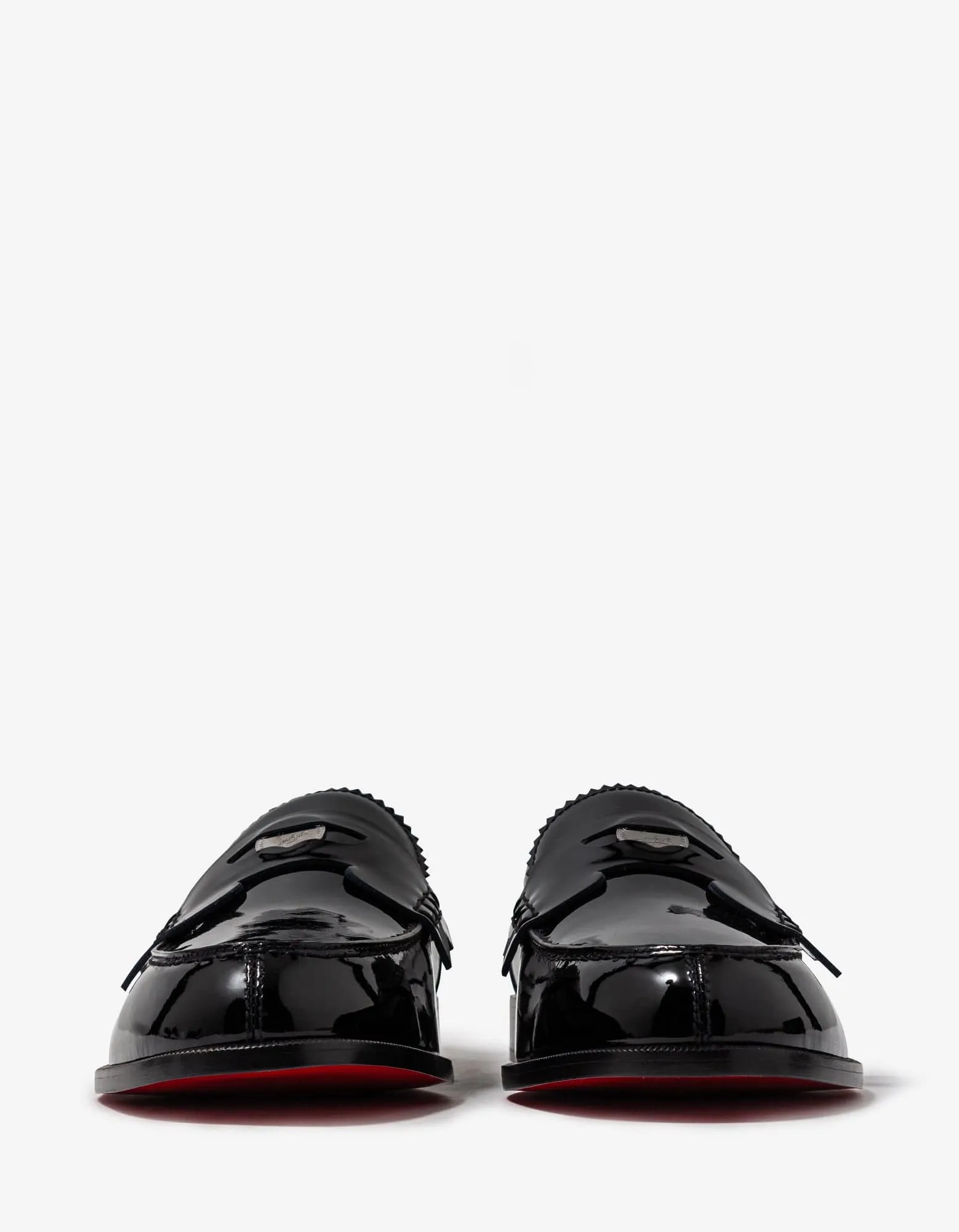 Christian Louboutin Penny Flat Black Patent Loafers -