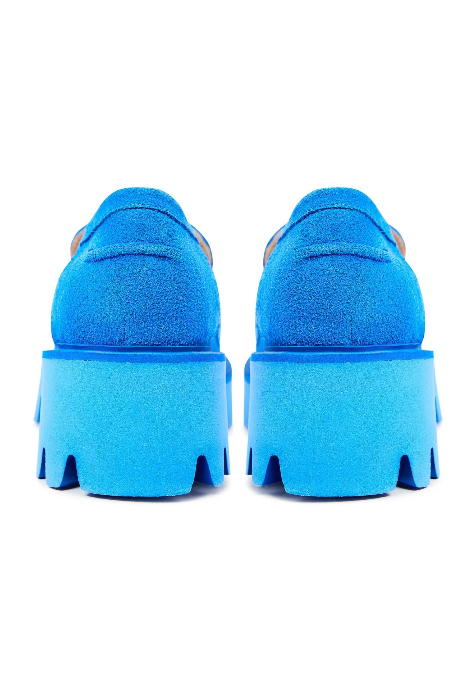 Chunky Platform Loafers - Blue