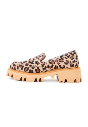 Chunky Platform Loafers - Leopard