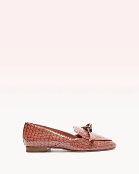 Clarita Belgian Crocco Loafer Clay