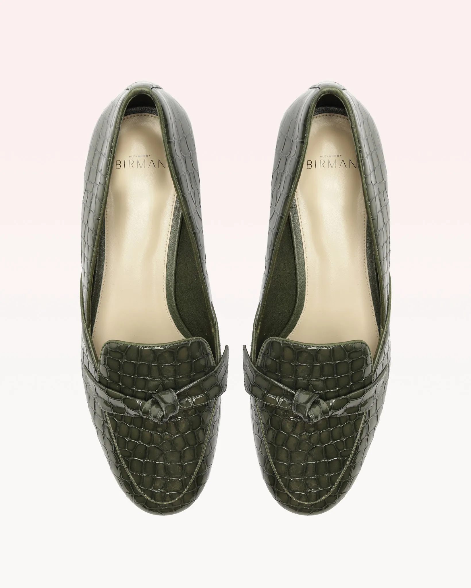 Clarita Belgian Crocco Loafer Sage Leaf