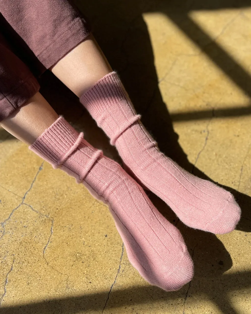 Classic Cashmere Socks - Rose Petal