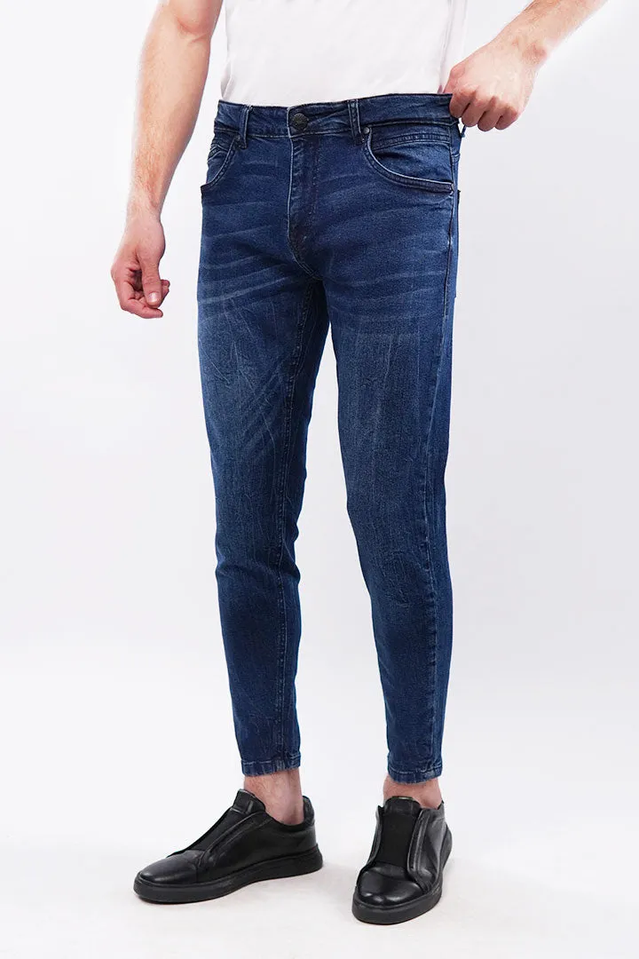 Crop Fit Denim - Navy Blue