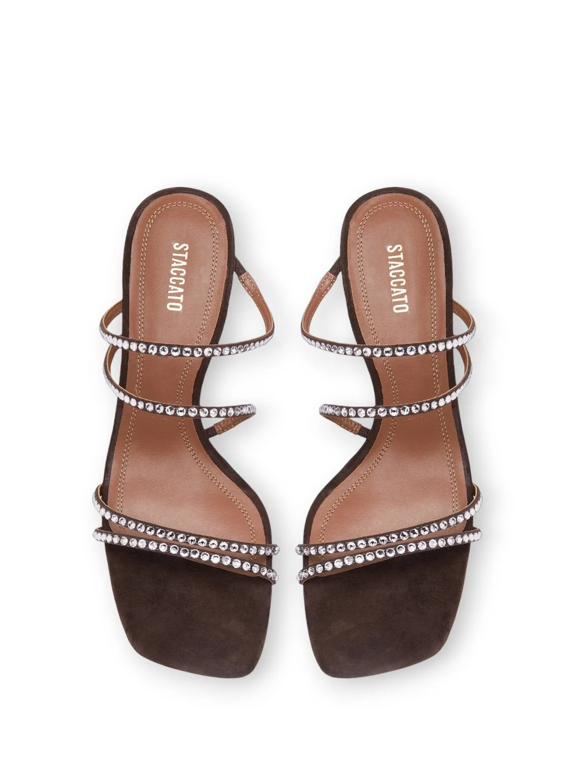 Crystal Cross Strappy Heel