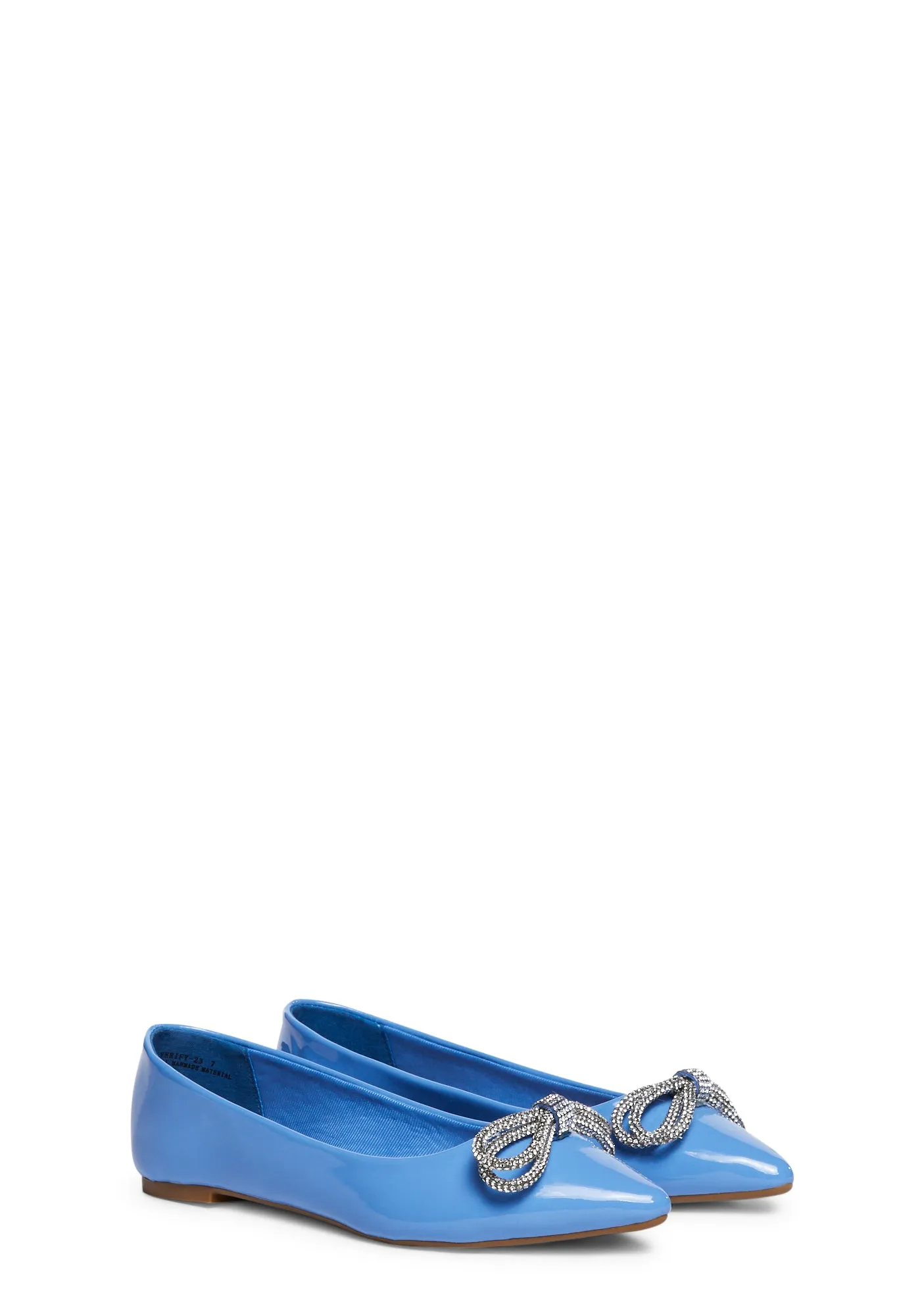 Demure Rendezvous Pointed Flats - Blue