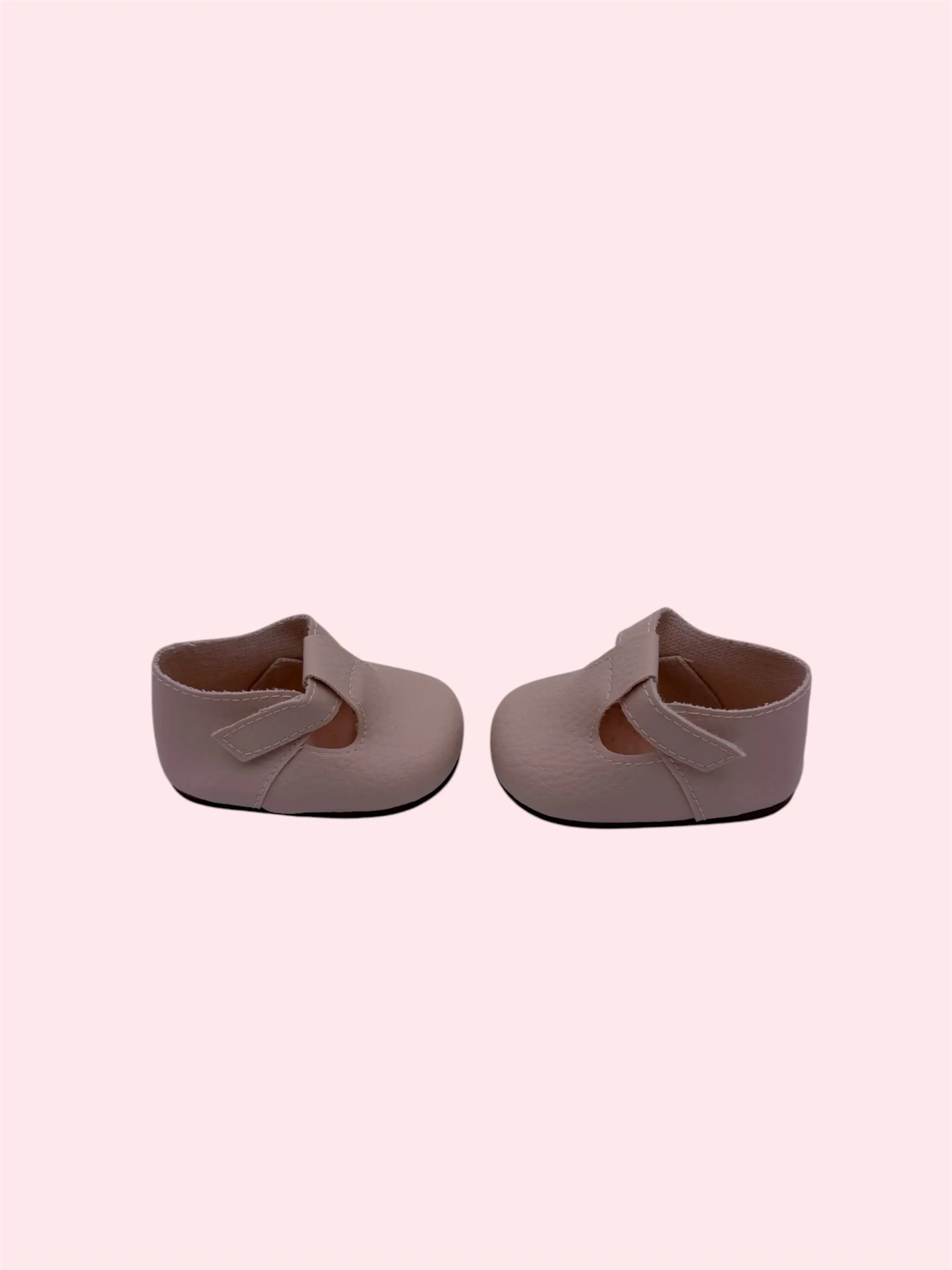 Doll Shoes | Cream 'T-strap' Shoes