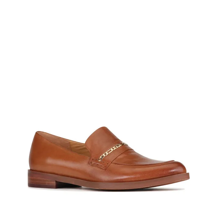 EOS Zania Leather Slip On Loafer Brandy