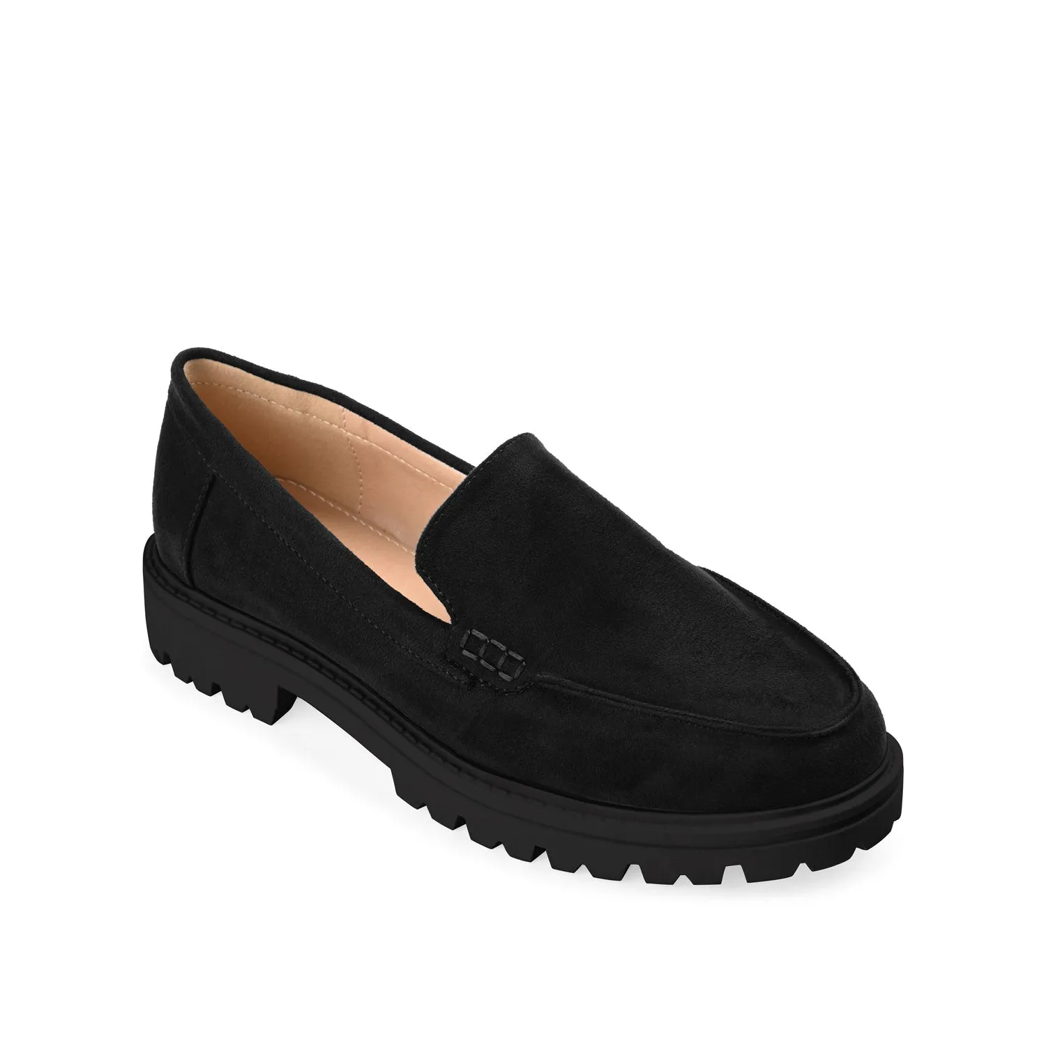 ERIKA LOAFER FLATS IN FAUX SUEDE