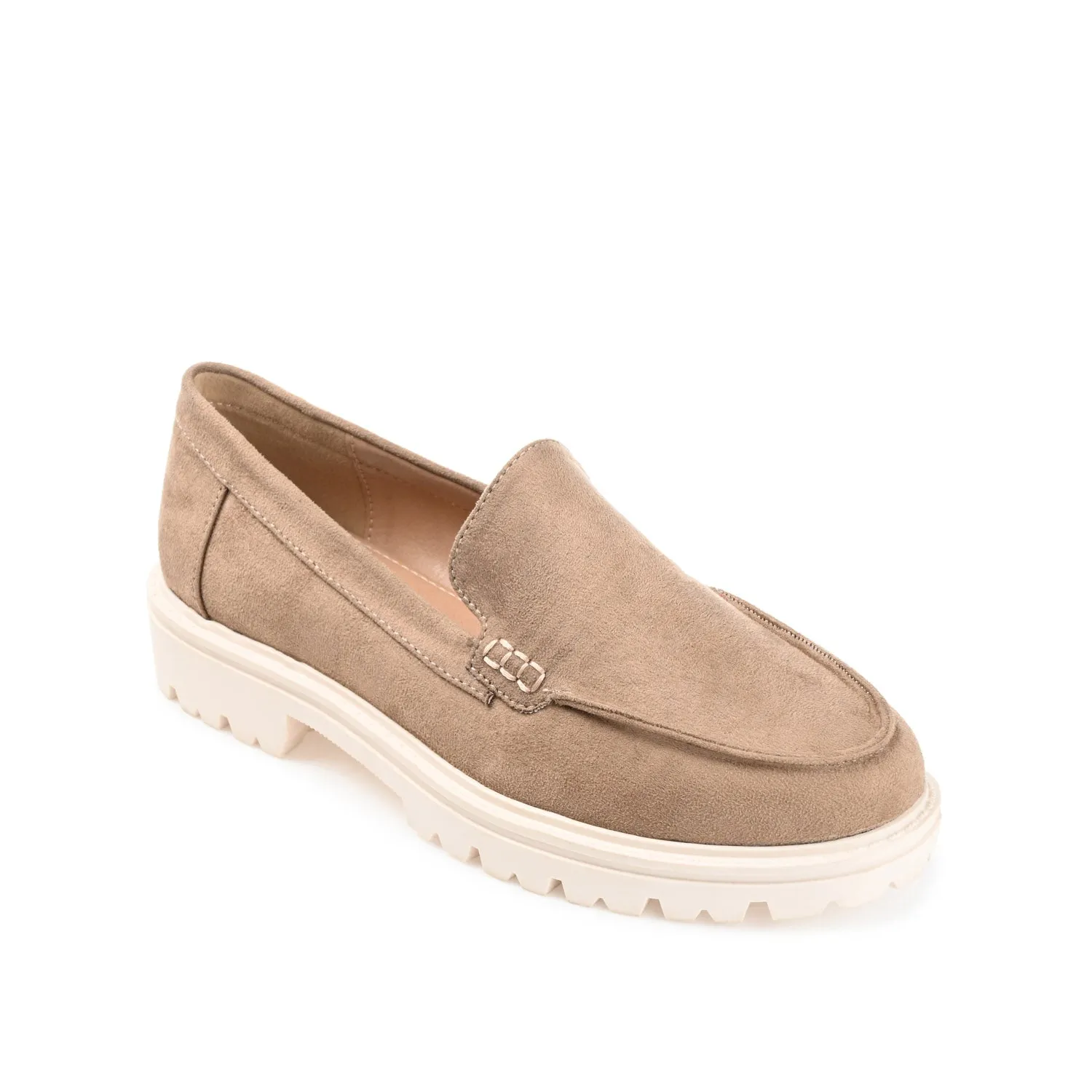 ERIKA LOAFER FLATS IN FAUX SUEDE