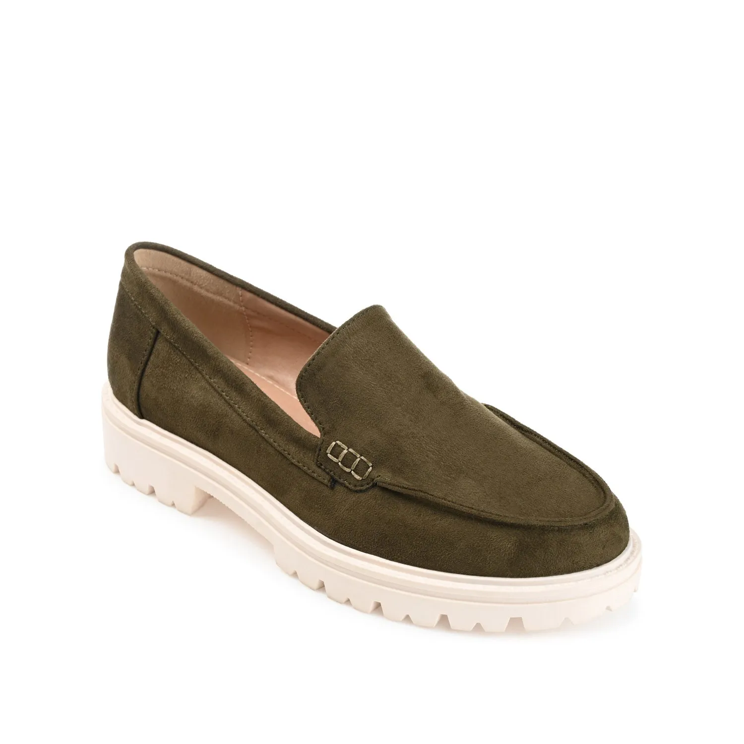 ERIKA LOAFER FLATS IN FAUX SUEDE