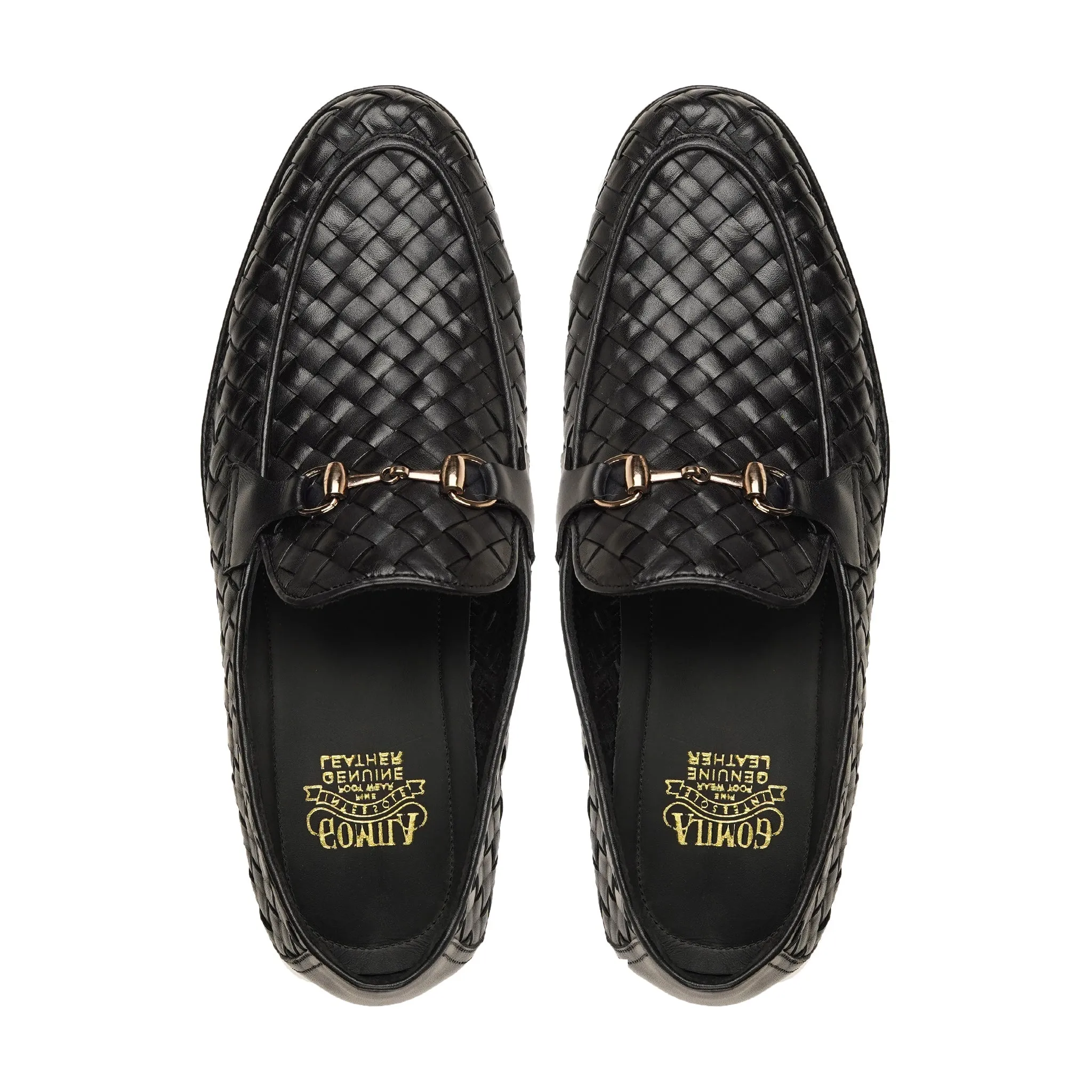 Evie - Men's Black Hand Woven Calf Leather Loafer