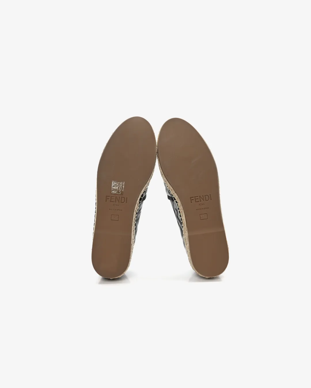 Fendi Nappa FF Embossed Espadrilles 'Black' Slip-on