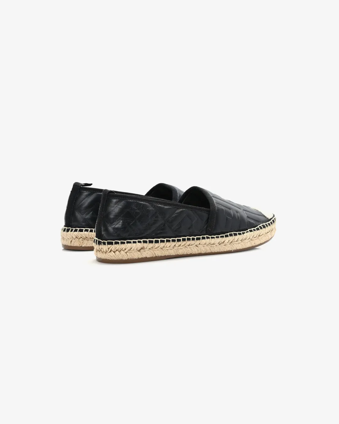 Fendi Nappa FF Embossed Espadrilles 'Black' Slip-on