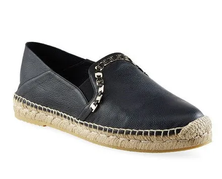 FERRAGAMO - TELENDOS CHAIN LEATHER FLATS **FREE SHIPPING**