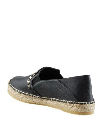 FERRAGAMO - TELENDOS CHAIN LEATHER FLATS **FREE SHIPPING**